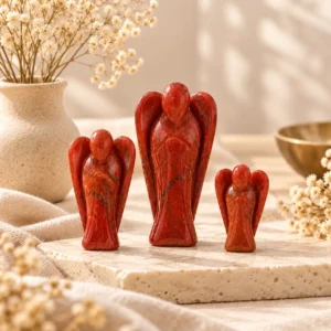 Courage & Grounding Red Jasper Angel
