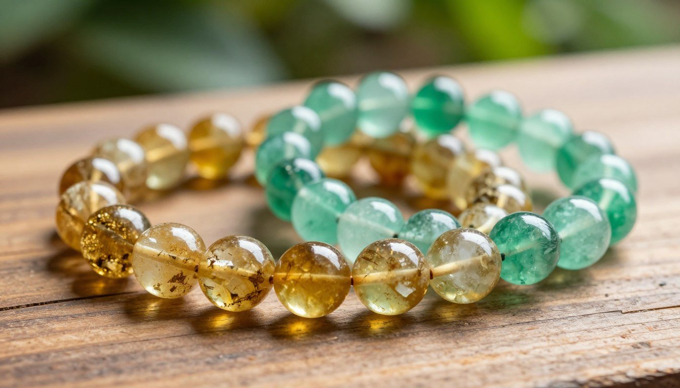 pyrite vs green aventurine